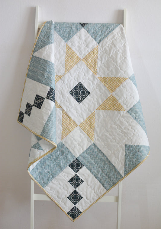 Handmade Super Star Baby Boy Quilt - Sweet Little Friend