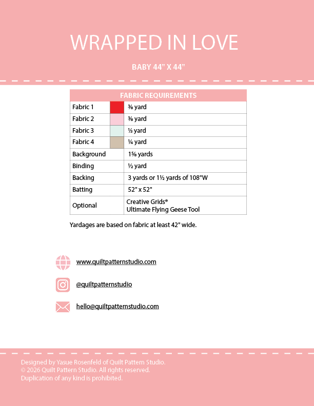 Wrapped In Love Baby Quilt PDF Pattern