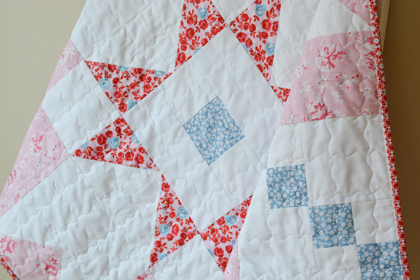 Handmade Super Star Baby Girl Quilt - Elise