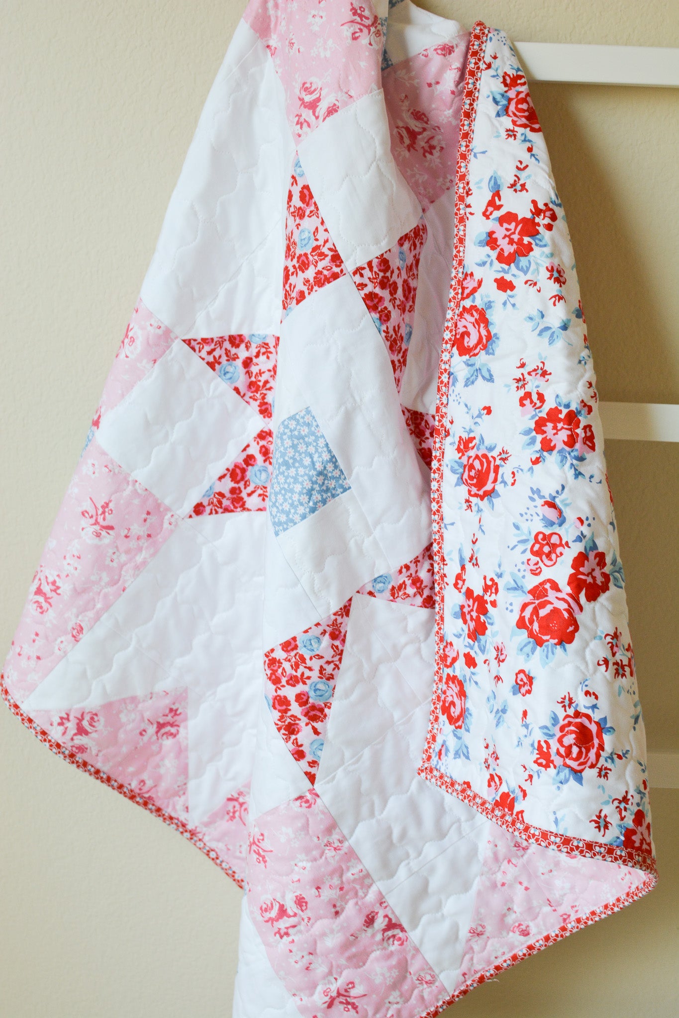 Handmade Super Star Baby Girl Quilt - Elise