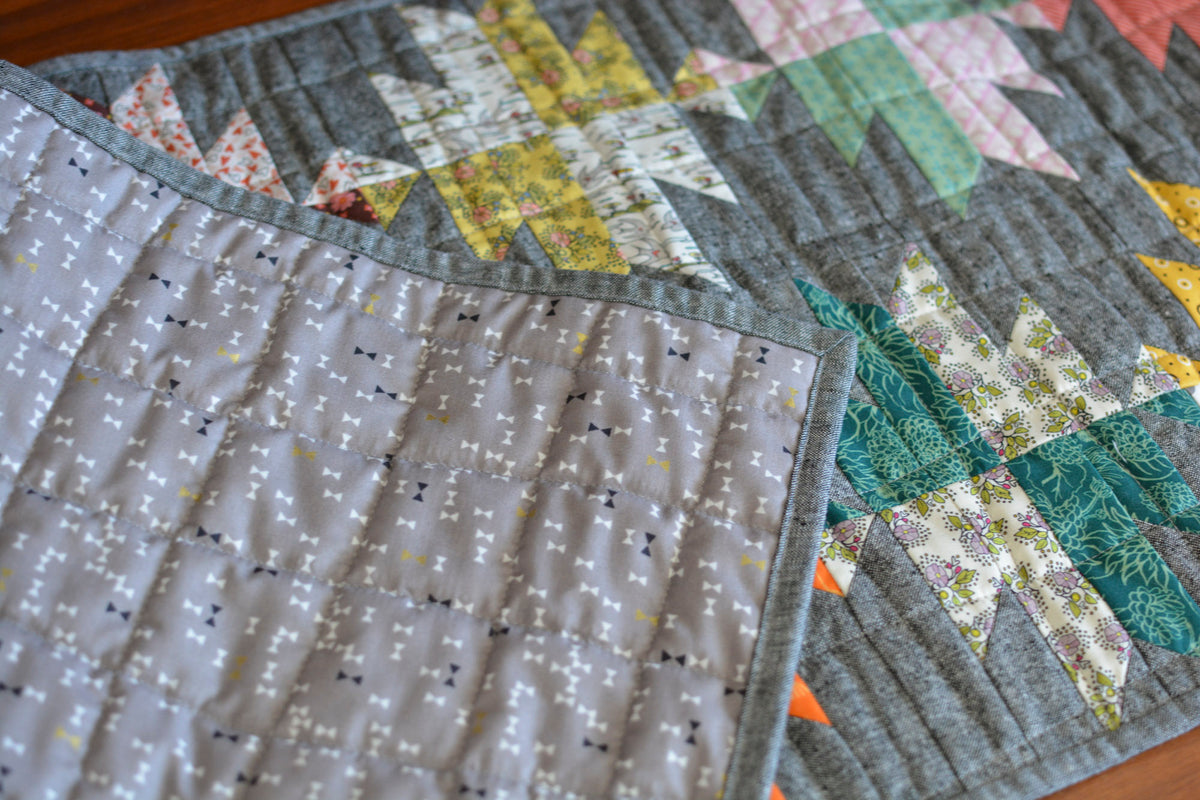 Handmade Quilted Table Runner Table Top 16.5"x38.5"