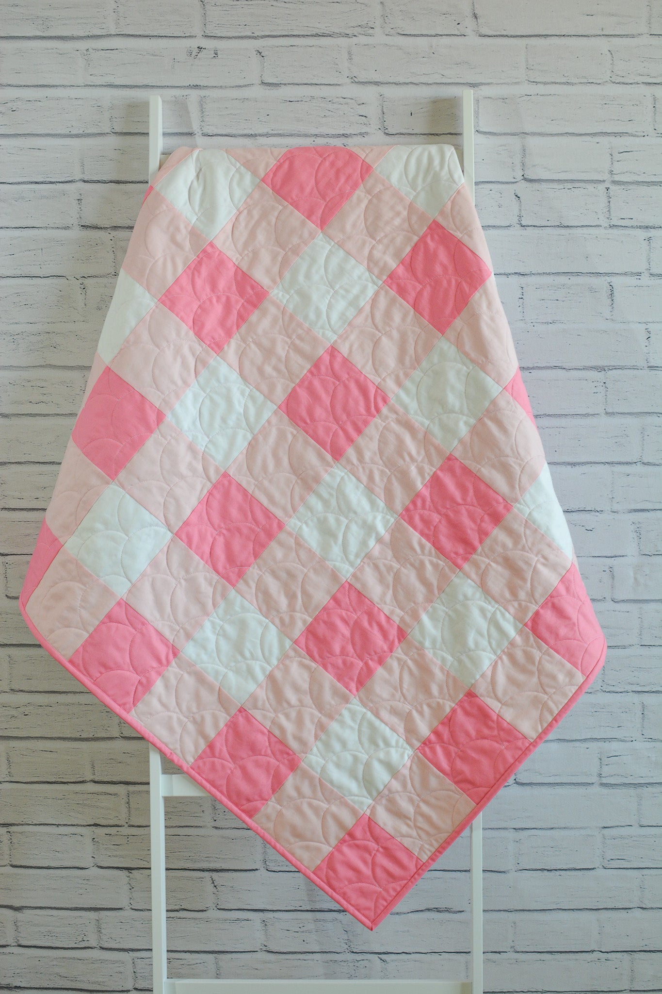 Gingham Check Baby Quilt - Paper Pattern