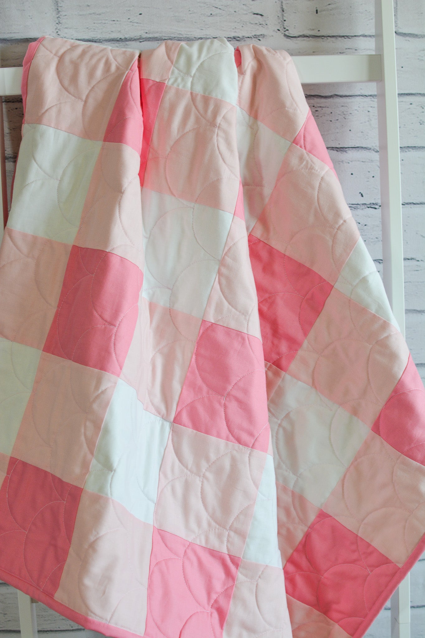 Gingham Check Baby Quilt - Paper Pattern