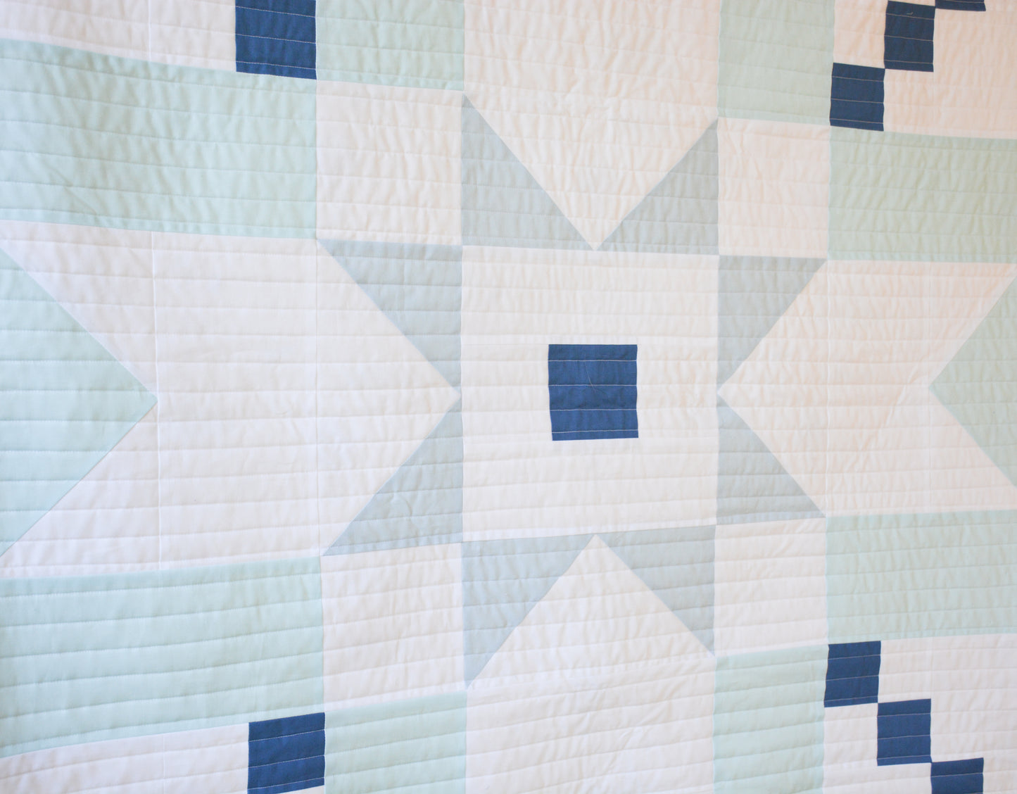 Handmade Super Star Baby Boy Quilt - Blue