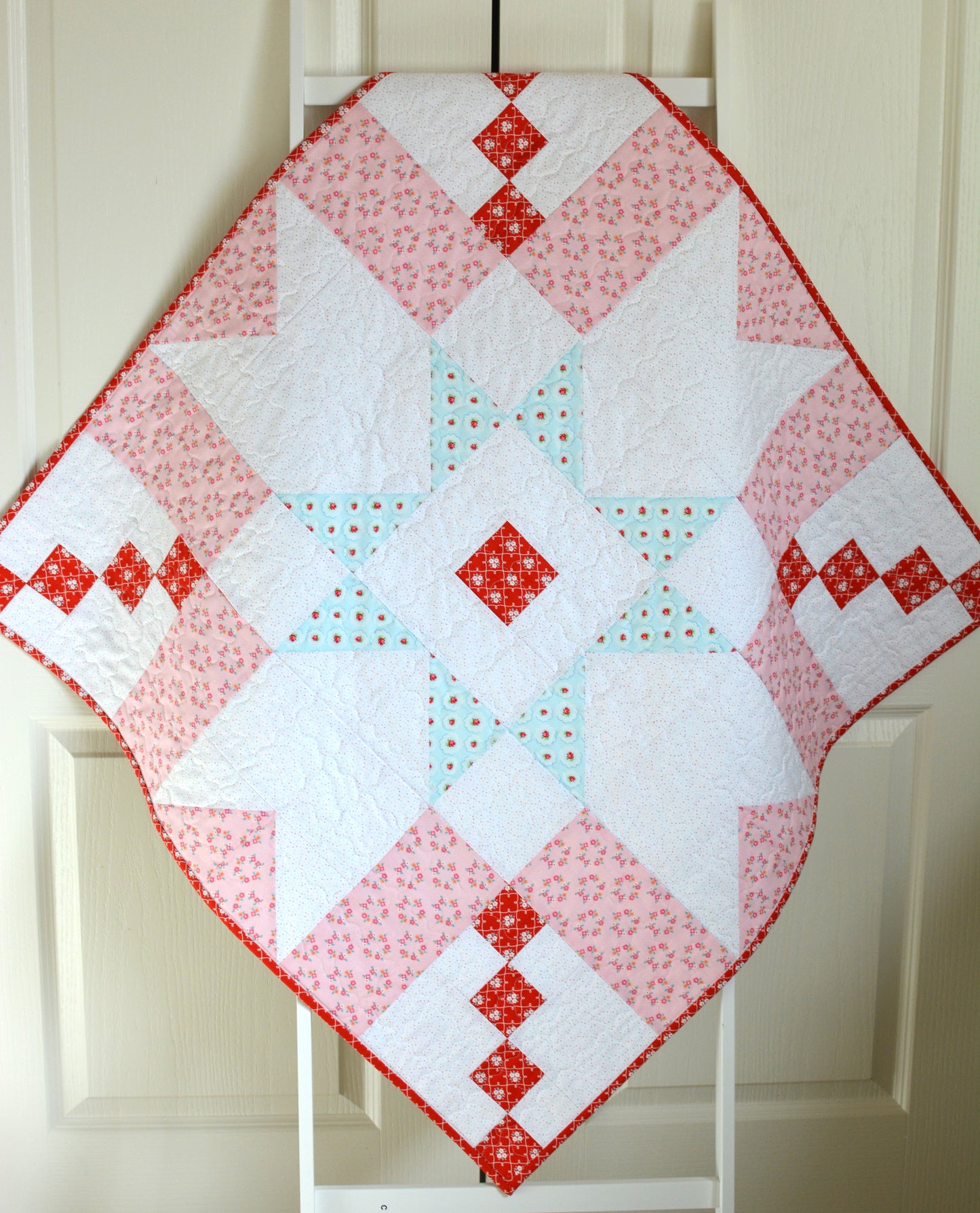 Handmade Super Star Baby Girl Quilt - Market Day