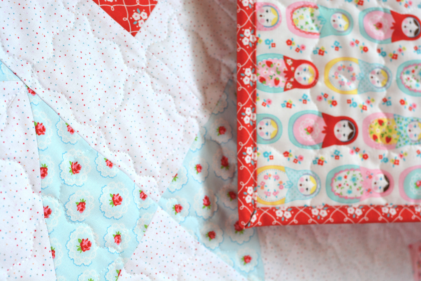 Handmade Super Star Baby Girl Quilt - Market Day